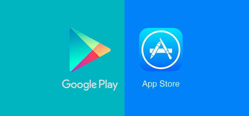 App Store and Google Play